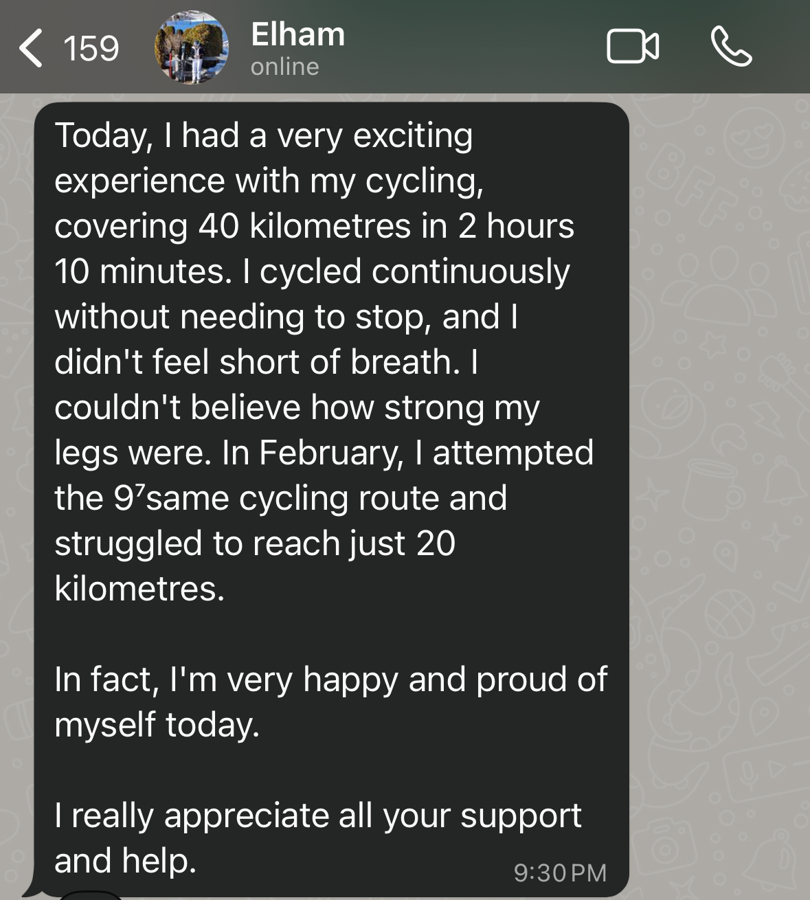 Elham testimonial